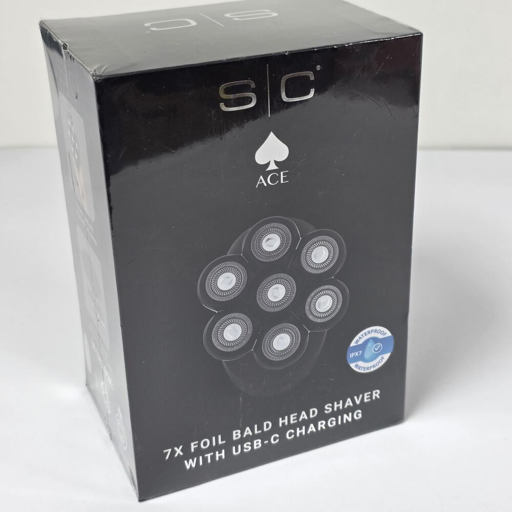 STYLECRAFT Ace 7X Foil Rotary Bald Head Shaver USB-C Charging Cordless Sealed